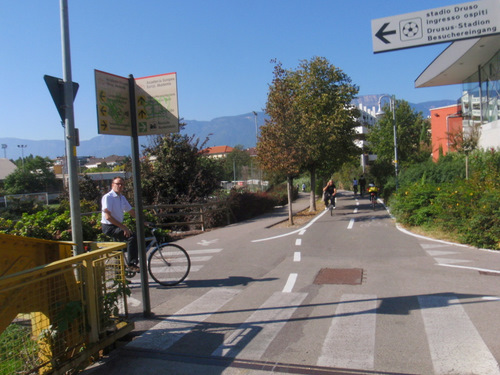 Paralleling the Adige River, South of Bozen/Bolzano.